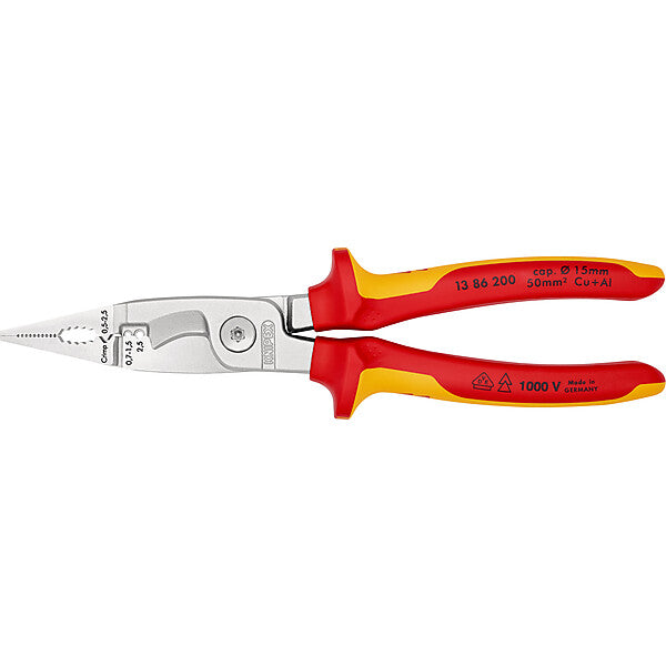 KNIPEX Elektro-Installationszange 200mm 13 86 200